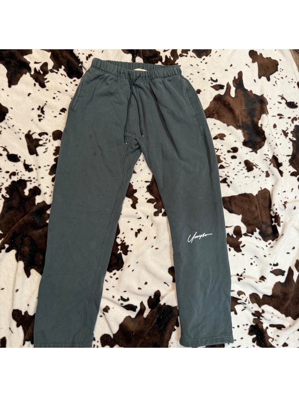 YoungLA Heavyweight Sweatpants Gray Fleece Joggers Men’s Medium